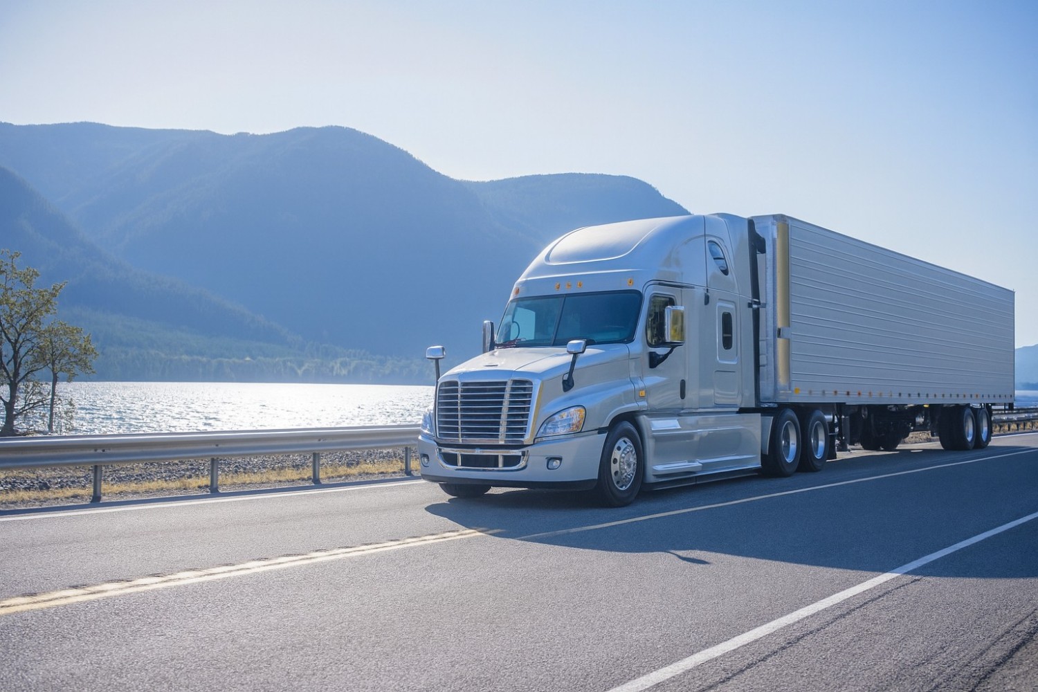 reefer truck on the road